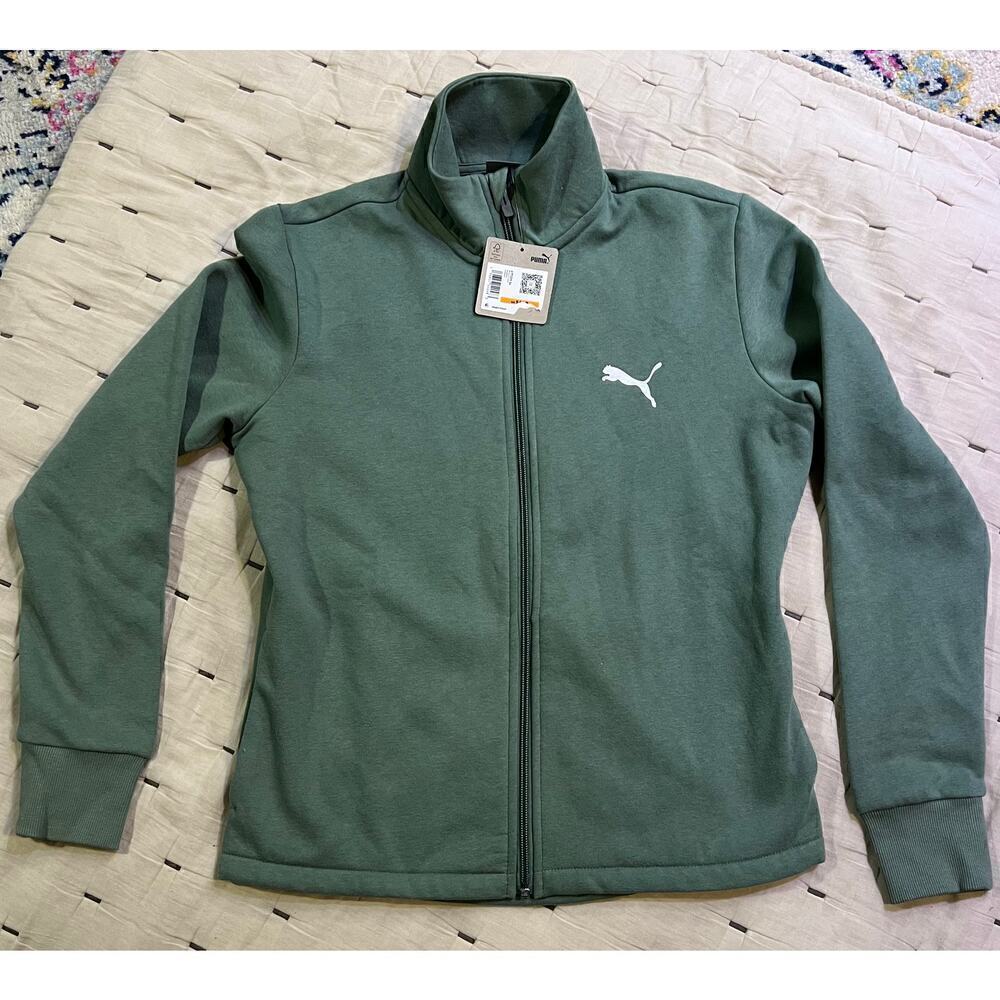 NWT Puma, sage green zip up sweatshirt